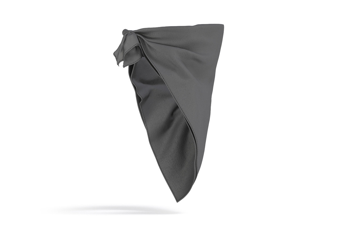 Black Face Wrap Bandana 3D Model, an Object 3D Model by rebrandy (Photo 5 of 9)