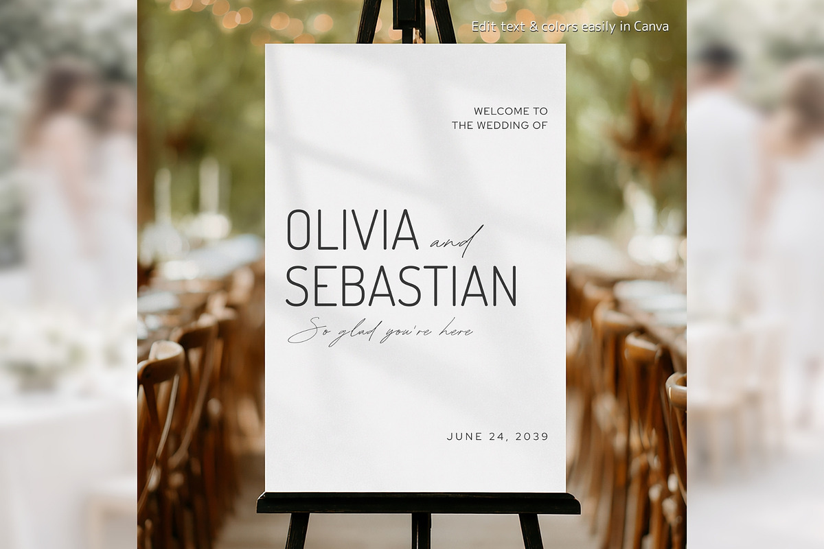 Elegant Welcome Sign Canva bd008, an Invitation Template by TyphoonStudio (Photo 3 of 10)