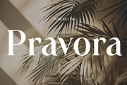 Pravora | Modern Serif Typeface, a Serif Font by Artdez (Thumbnail 1 of 5)