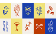 Dolce Vita, summer set + backgrounds, a Decorative Illustration by Good Studio (Thumbnail 10 of 28)