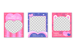 Valentine Day social media frame, an Illustration by art PVP - market