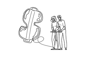 financial profitability vector, a Person Illustration by pikepicture