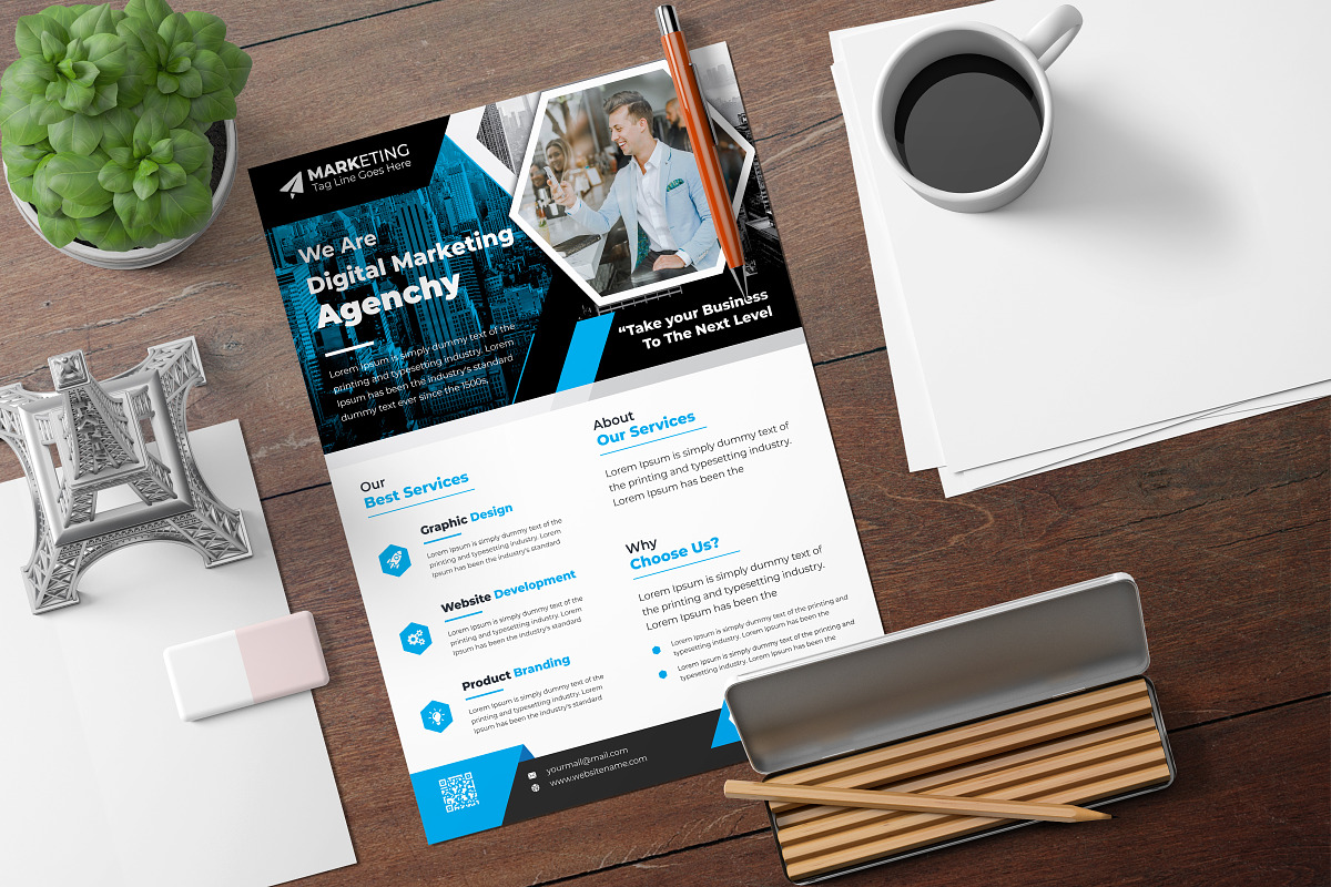 Corporate Theme Business Flyer Templ, a Flyer Template by Graphiexperto (Photo 5 of 6)