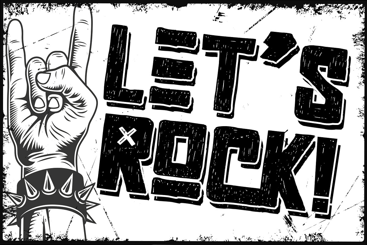 Rocker Squad, a Sans Serif Font by Letterara (Photo 3 of 6)