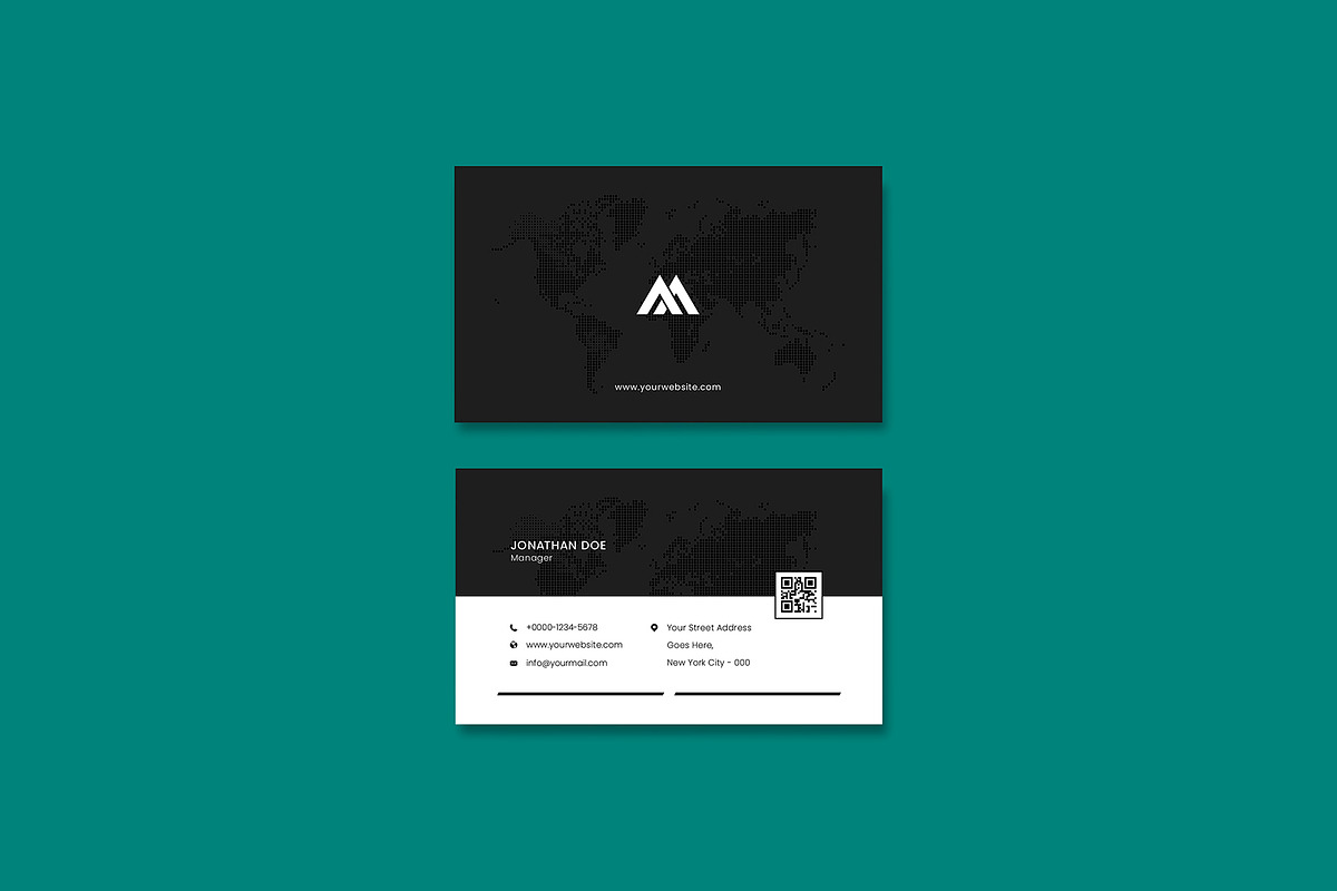 Minimal Corporate Business Card, a Business Card Template by Saman Osama (Photo 3 of 4)