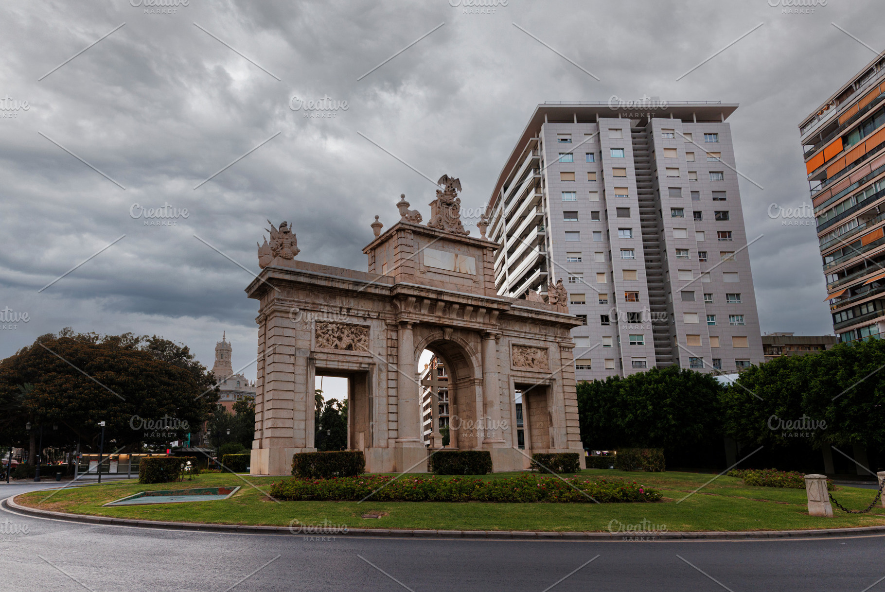 The Sea Gate, called porta de la mar monument in Spanish city, Valencia, an Arts & Entertainment Photo by Bepslabor