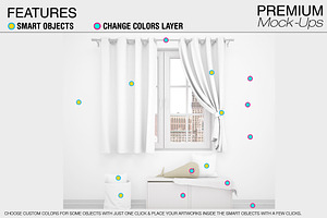 Curtains & Pillows Set