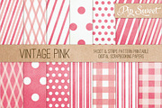 Vintage Pink 14 Pattern Set, a Pattern Graphic by Pip Sweet (Thumbnail 1 of 2)