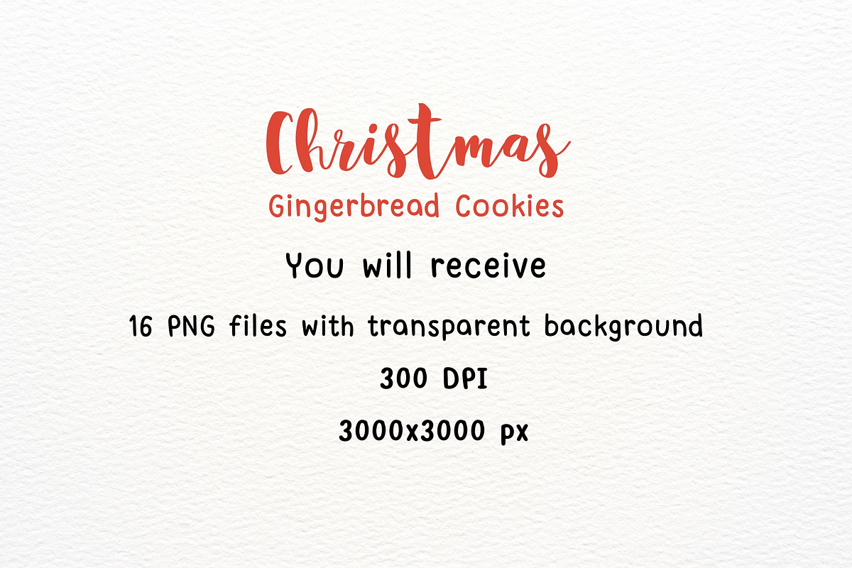 Christmas Gingerbread Clipart Set, a Seasonal Illustration by Maysa Art (Photo 5 of 5)
