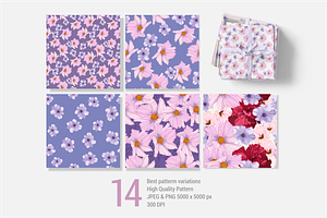 VERY PERI Flower Pattern Collection