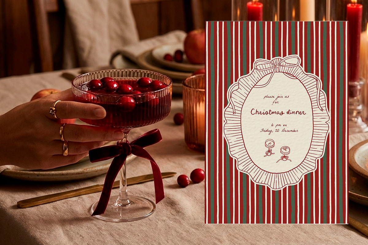 Vintage Christmas lace frames set, an Object Graphic by Cute Atelier (Photo 2 of 9)