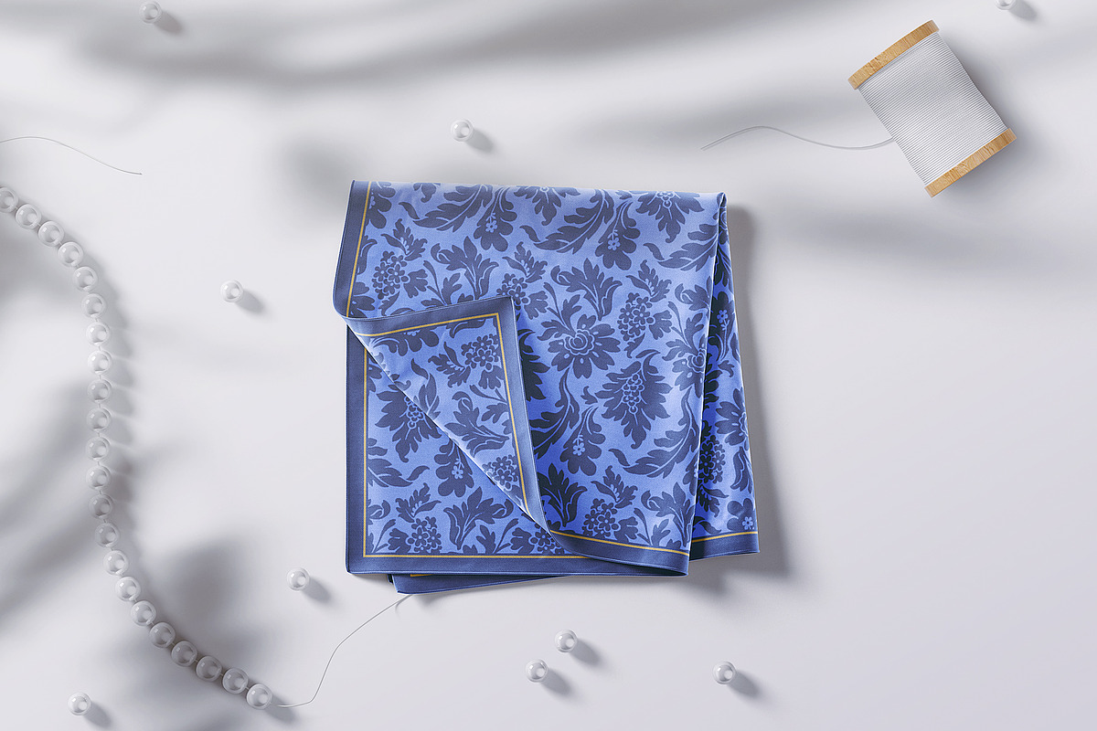 Silk Square Handkerchief Mockup 01, a Print Template by WebAndCat (Photo 4 of 5)