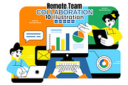 10 Remote Team Collaboration, a Technology Illustration by denayunebgt (Thumbnail 1 of 4)