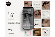 Lash Tech Template - Canva, a Social Media Template by TheTemplateTopia (Thumbnail 1 of 10)