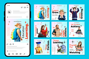 Education Learning Social Media Post, a Social Media Template by CreativeShaper