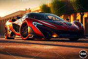 Supercar in the City Illustration, a Wallpaper Graphic by Other Side Art (Thumbnail 6 of 8)