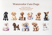 11PNG WATERCOLOR CUTE DOGS CLIPART, an Animal Illustration by Vachira Digital Studio (Thumbnail 1 of 5)