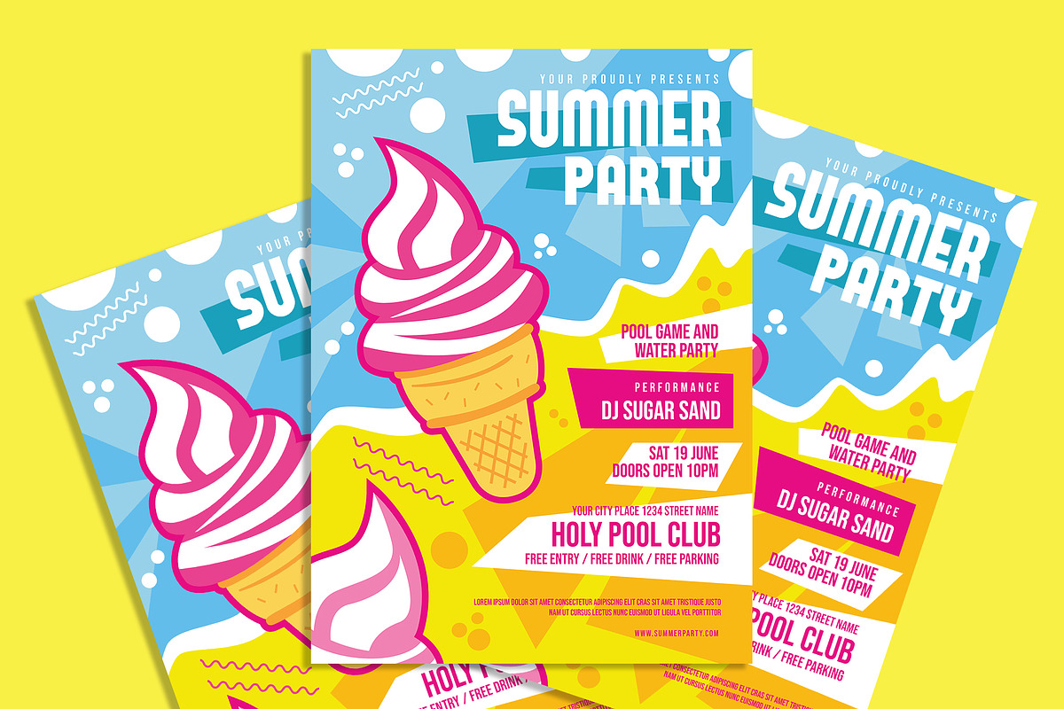 Summer Party flyer, a Flyer Template by AdamHasan (Photo 2 of 3)
