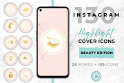 Instagram Highlight Covers – Beauty, a Social Media Template by Traveling Designer (Thumbnail 1 of 6)