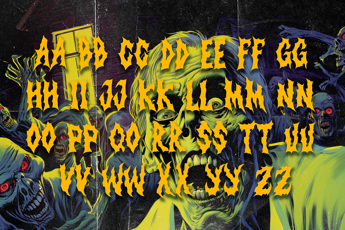 Strange Mystery Horror Metal Display, a Blackletter Font by dansdesign (Photo 2 of 9)