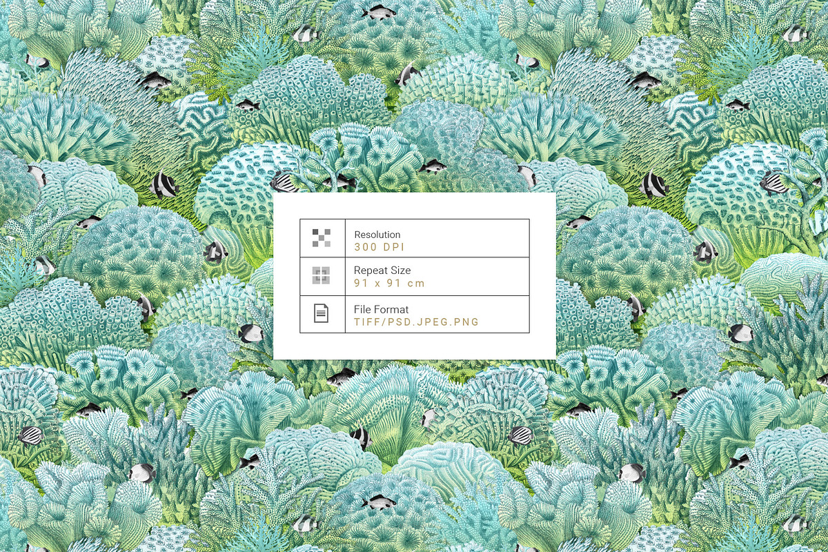Pelagia, Luxury Coral reef Prints++, a Pattern Graphic by Pink Linen (Photo 14 of 15)
