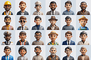 3D Avatars - 168 Avatar Icons, a Characters & Person 3D Model by Palleon (Thumbnail 2 of 8)