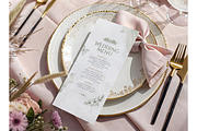 Luxe Wedding Menu Template, a Product Mockup by MockupWizard (Thumbnail 2 of 3)