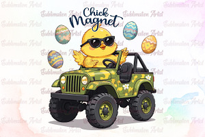 Chick Magnet PNG ,Cute Easter PNG, an Illustration by Sublimation Artist