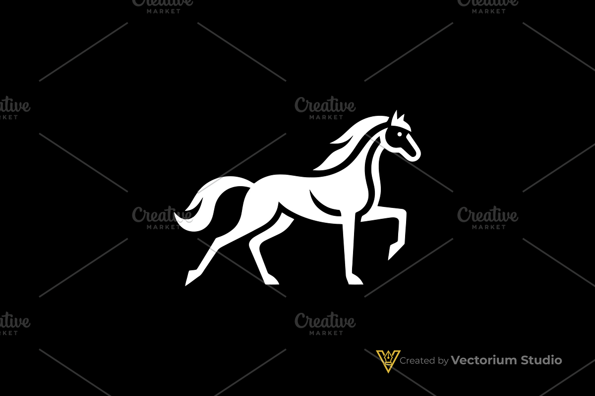Modern Horse Silhouette Logo, a Branding & Logo Template by Vectorium Studio (Photo 2 of 3)