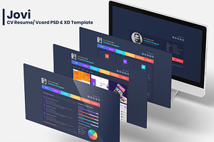 Jovi -CV Resume / Vcard PSD Template