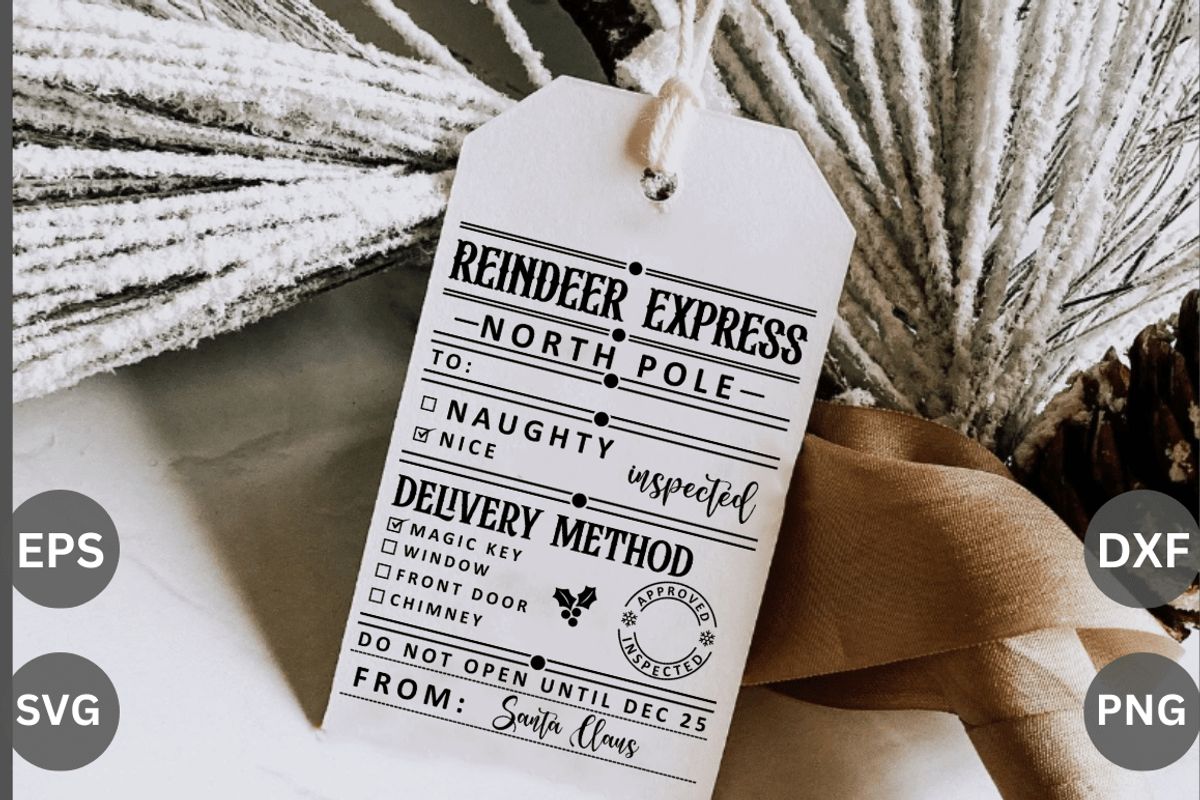 North pole delivery tag SVG Bundle,, an Object Graphic by Cut File (Photo 3 of 5)