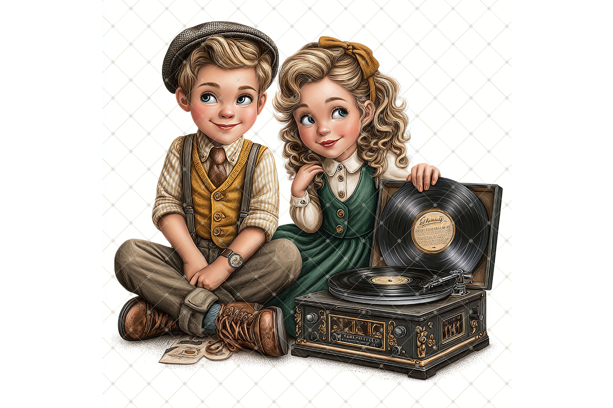Record Playing Clipart JPG, a Person Illustration by Memories By Lea (Photo 15 of 17)