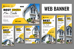 Real Estate Sale Web Banner, an UI Kit Template by CreativeShaper