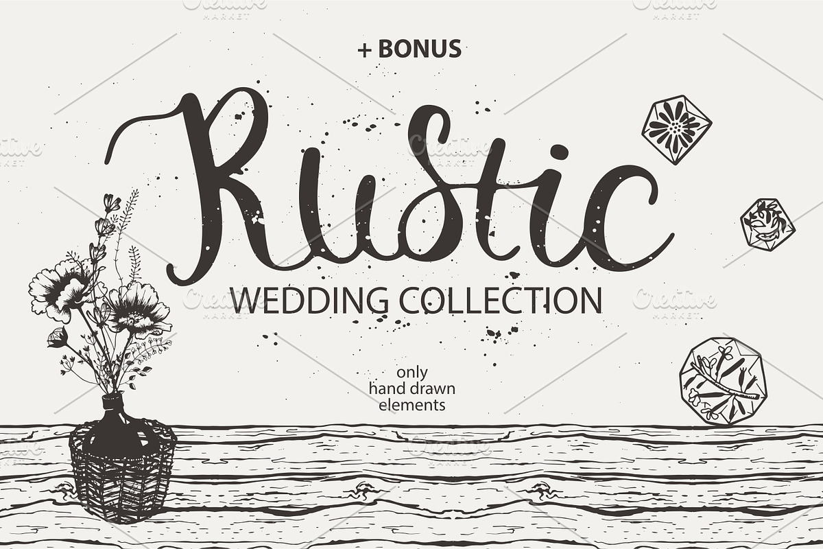 RUSTIC wedding collection, a Texture Illustration by OlgaAlekseenko (Photo 1 of 6)