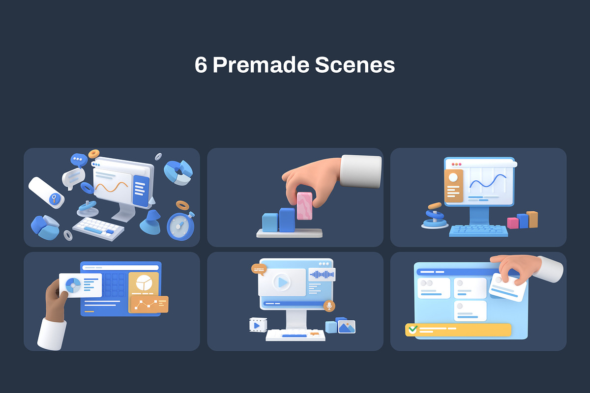 Statistics and Data 3D Icon Set, an Icon by Nate Studios (Photo 2 of 8)