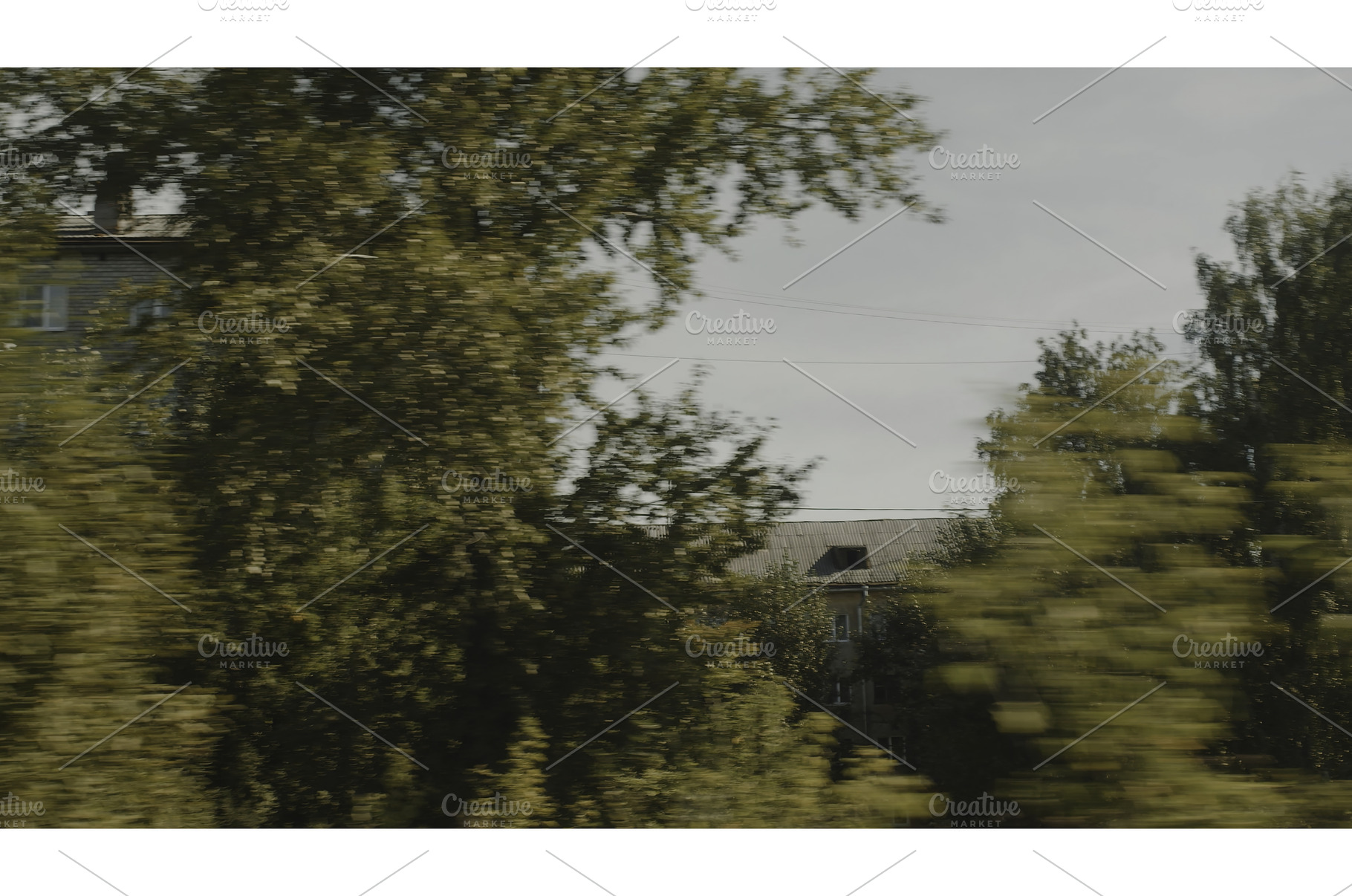 View from moving vehicle of old town, an Architecture Photo by Media Whale Stock