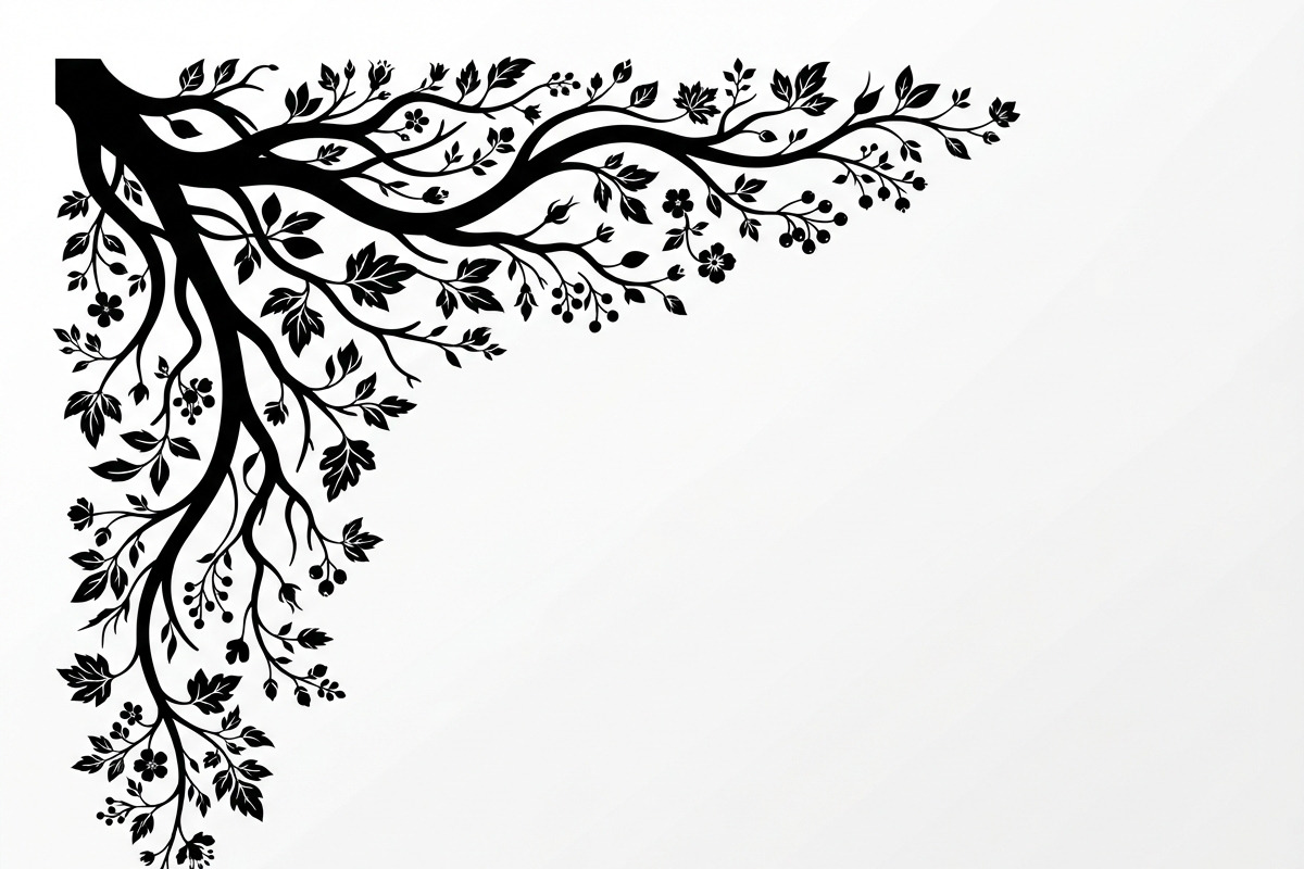 50 Tree Branch Corner Silhouette, a Decorative Illustration by Amazin_art (Photo 2 of 46)