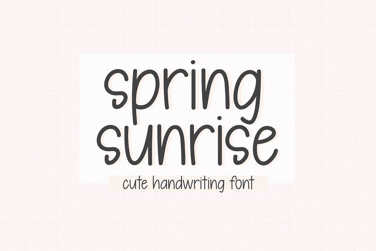 Spring Sunrise | Cute Font, a Handwritten Font by KA Designs (Photo 1 of 11)