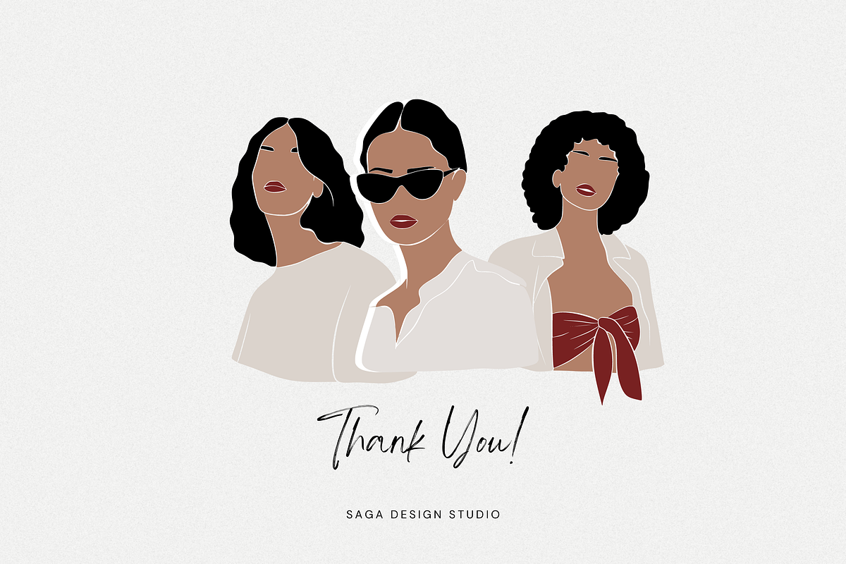 Minimalist Woman Illustrations, an Illustration by Saga Design Studio (Photo 6 of 6)