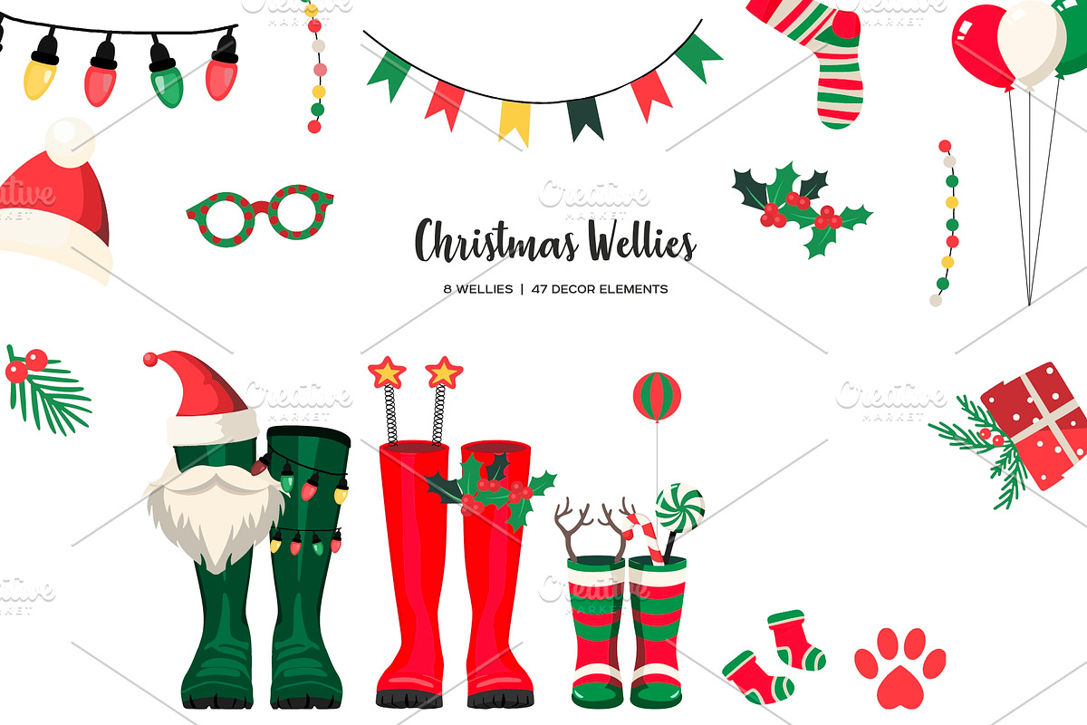 Christmas family welly boots print, an Object Illustration by Art and Funny (Photo 4 of 4)