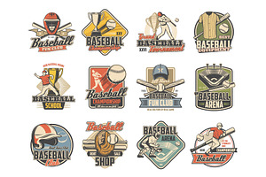 Baseball sport icons, an Illustration by Vector Tradition