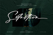 Solustion Bold Signature, a Script Font by Glyphstyle (Thumbnail 1 of 11)