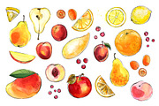 Food watercolor. Fruits and berries, a Food Illustration by irina.vaneeva (Thumbnail 2 of 10)