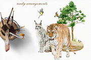 Forest watercolor designer toolkit, an Animal Illustration by Elegantia (Thumbnail 18 of 28)