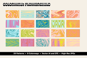 Swirls & Waves - Vector/JPG Patterns