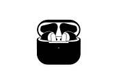 50 Wireless Earbuds Silhouette Icon, an Illustration by abu67222 (Thumbnail 38 of 51)