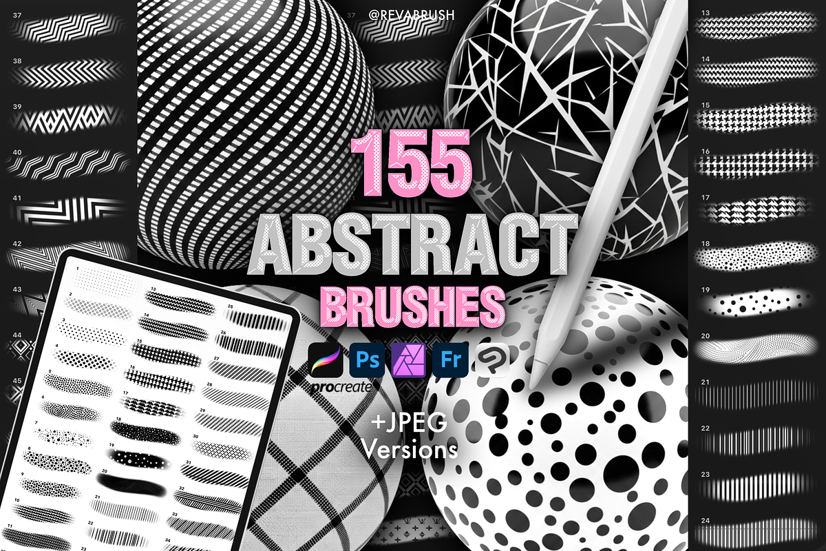 Procreate Abstract Textures brushes, a Brush Add-On by Revabrush (Photo 1 of 9)
