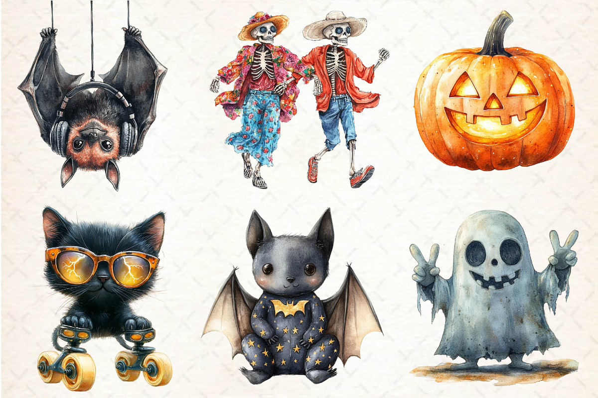 Disco Halloween Clipart PNG, an Illustration by Dream Creation (Photo 2 of 7)