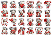 Valentines Teddy Bear Clipart, an Illustration by designcity5 (Thumbnail 2 of 5)