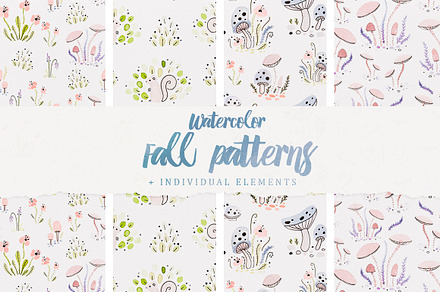 Watercolor Fall Patterns